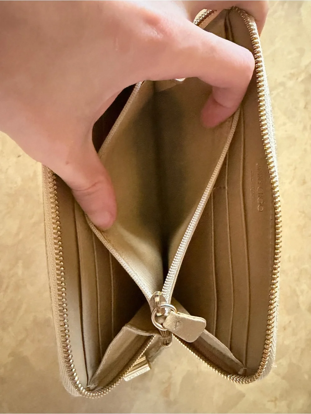 Jimmy Choo Metallic Long Wallet